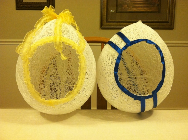 DIY thread egg – perfect Easter decoration