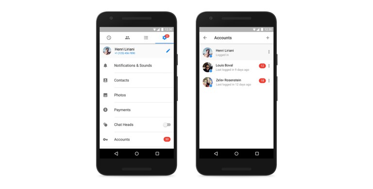 Facebook Messenger for Android now officially supports multiple accounts